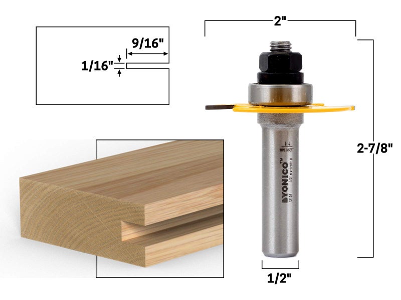 YONICO Router Bits Slotting Cutter 1/16-Inch 1/2-Inch Shank 12101 - Image 2
